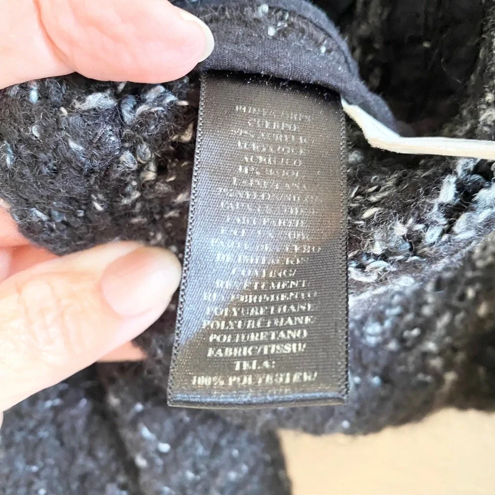 Ann Taylor Black Flecked Knit Open Blazer - Picture 10 of 12